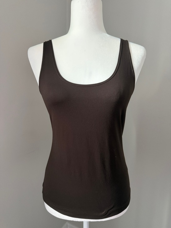 Chico's Tops - CHICO’S Microfiber Tank Top Brown Stretch Sleeveless Basic Layering Top Sz Small
